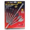 Am-Tech Flat Wood Bit Set with Extension Shaft Metallic Silver 6-32mm Set of 8-Piece F1435