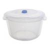 Whitefurze BPA Free Plastic Round Freezer to Microwave Storer with Lid Clear 1.22Ltr F1170 | Polypropylene Base and Lid