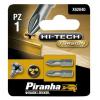 Black and Decker Piranha Hi-Tech Torsion PZ1 Screwdriver Bits to Fit Pozidriv Screws Zinc-Plated 2Pk X62040