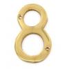 Securit Heavy Duty Polished Brass Numeral Number Eight 75mm S2508 