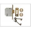 Union Polished Lead Finish Three Lever Mortice Deadlock Brass 65mm Y2177-PL-2.50 | Supplied with 2 Steel Nickel Plated Keys