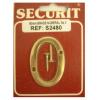 Securit Heavy Duty Polished Brass Steel Numeral Number Zero 50mm S2284 