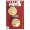 Securit Knobs With Metal Insert Pine 35mm Pack Of 2 S3593