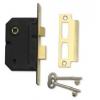 Union Two Lever Sashlock With Two Keys Polished Brass 63mm Y2295-PL-2.50