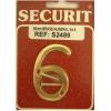 Securit Numeral Number Six Brass 50mm S2486