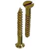 Bulk Hardware Countersunk Slotted Head Woodscrews Brass 3.5mm x 32mm 5Pk 30275