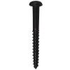 Bulk Hardware Japanned Slotted Round Head Woodscrews Black 4mm x 38mm 10Pk 30319