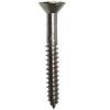 Bulk Hardware Countersunk Slotted Stainless Steel Woodscrews Silver 5mm x 38mm Pack of 4 30467