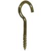 Screw Hooks Brass Plated 80mm 2Pk 30775