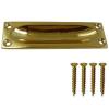 Securit Flush Pull Brass Plated 90mm S2660