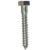 Bright Zinc Plated Coach Screws Bright Silver 8mm x 50mm 2Pk 30381