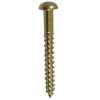 Round Head Woodscrews Brass Plated 4mm x 38mm 5Pk 30301