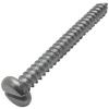 Slotted Pan Head Bright Zinc Plated Self Tapping Screws Bright Silver 6mm x 50mm 5Pk 30339