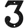 Securit Metal Numeral Number Three Antique Black 75mm S3353 