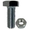 Hexagonal Head Nuts and Bolts Bright Zinc Plated 10mm x 25mm 2Pk 30151