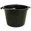 Black Builders Bucket With Lip