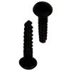 Japanned Round Head Woodscrews Black 5mm x 25mm 15Pk 30436