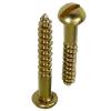 Brass Round Head Woodscrews 3.5mm x 25mm Pack of 10