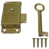 Wardrobe Lock And Key Brass 50mm 30801