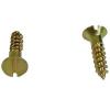 Heavy Duty Brass Finish Countersunk Slotted Head Woodscrews 4mm x 20mm 10Pk 30269