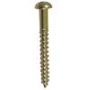 Brass Round Head Woodscrews 3.5mm x 32mm Pack of 15