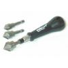 Rolson Assorted Countersink Set With Ratchet Handle Silver and Black 3Pk 48564