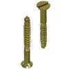 Brass Plated Slotted Countersunk Head Woodscrews 25mm x 3 Set of 15-Pcs 30427