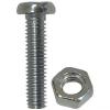 Bright Zinc Plated Slotted Pan Head Nuts and Bolts 8mm x 25mm Pack of 2