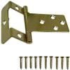 Brass Plated Cranked Flush Hinges with Screws 50mm 2Pk 30698