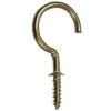 32mm Brass Plated Cup Hooks Pack of 8