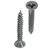 Bulk Hardware Bright Zinc Plated Pozi Drive Countersunk Woodscrews Bright Silver 3.5mm x 25mm 24Pk 30225