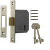 Era Heavy Duty Brass Three Lever Mortice Deadlock With Two Keys 63mm 473-32