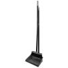 Bentley Long-Handled Plastic Dustpan with Brush Set White and Black P8008S