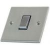 Select Ric 10 Amp 1Gang 2 Way Satin Chrome Black Insert Plate Switch - DSL201