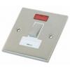 Selectric Polished Chrome White Insert Fused Connection Unit With Neon Light 13A DSL329