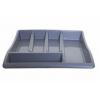 Whitefurze Durable Plastic Five Slots Cutlery Holder Drawer Organiser Tray Grey 4cm X 37cm X 42cm H13112