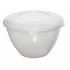 Whitefurze Round Microwave Plastic Pudding Bowl With Lid Clear 2Ltr H021010