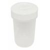 Natural Beaker With White Lid 0.4Ltr