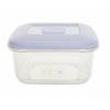 Whitefurze Square Shaped Food Container With Lid White 2.3-Ltr F0660