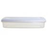 Whitefurze BPA Free Bacon Storage Box Container With Lid White 1Ltr F0220