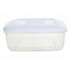 Whitefurze BPA Free Plastic Square Food Container With White Lid Clear 7Ltr F0460