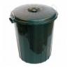 70 Liter Capacity Hard Plastic Side Clip On Locked Black Bin