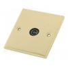 Select Ric One Gang TV Socket With Insert Black And Satin Brass DSL833