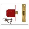 Union Insurance BS3621 Five Lever Deadlock With Extended Bolt Projection Polished Brass 20mm and 80mm Y-2134E-PL-3