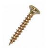 Electro Brass Plated Cross Recess Countersunk Woodscrews 6Pk 00612CWEB