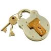 Henry Squire 51mm All Weather Zinc Plated Steel Four Lever Old English Style Padlock With Two Keys Silver 440