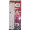 Red and Grey Four Way Computer Protection Socket with Lead White 5Mtr C68