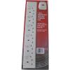 Red and Grey Six way Individually Switch Extension Lead White 2Mtr C72