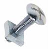 Bright Zinc Plated Roofing Nuts and Bolts Bright Silver 6mm x 25mm 8Pk 30056