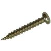 Securit Round Head Woodscrews Brass Plated 3 x 20mm 36Pk S8233